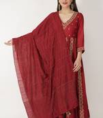 Hand Embroidered Anarkali Silk Suit Set