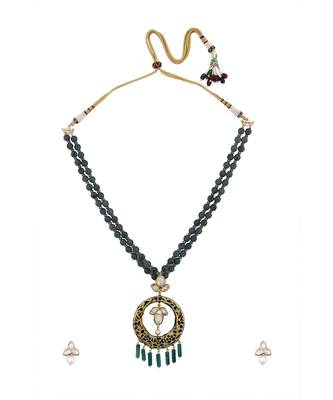 Grey Agate Beads Necklace Set 3