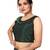 DARK GREEN EMBLISHED WORK BHAGALPURI SILK STITCHED(PADDED) Blouse