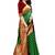 Green Color brocade silk woven saree with blouse