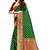 Green Color brocade silk woven saree with blouse