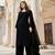 Black embroidered net salwar