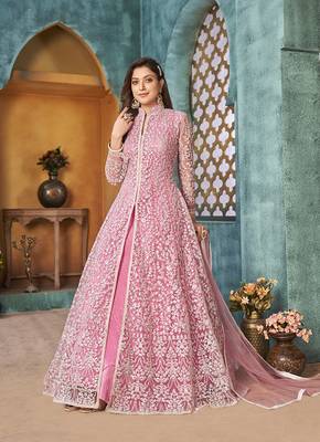 Pink Anarkali Salwar Kameez - Buy Pink 