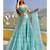 Sky Blue Net Party Wear Lehenga Choli