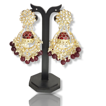 Maroon Earrings 1