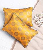 Set of 2 Gold Motif Cushion Cover