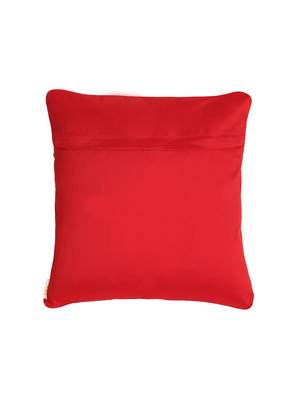 Set of 2 Red and Yellow Gold Print Cushion Cover - Sqaure 3