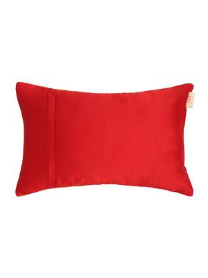 Set of 2 Red and Yellow Gold Print Cushion Cover - Sqaure 3