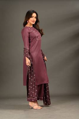 Purple printed viscose rayon combo-kurtis 4