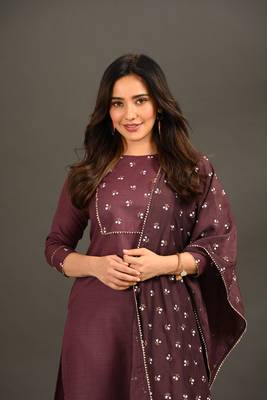 Purple printed viscose rayon combo-kurtis 5