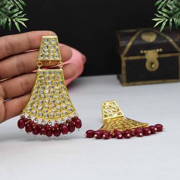 Maroon danglers-drops 1