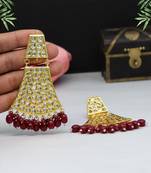 Maroon danglers-drops