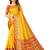 Yellow woven cotton silk saree with blouse