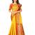 Yellow woven cotton silk saree with blouse