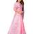 Pink woven cotton silk saree with blouse