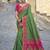 Green embroidered banarasi silk saree with blouse