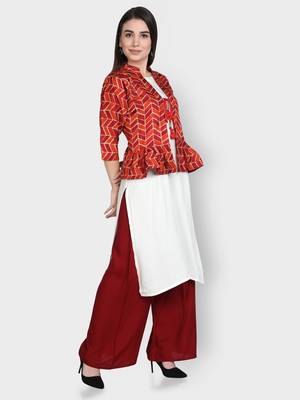 Multicolor printed viscose rayon kurta-sets 2