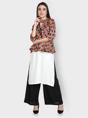 Multicolor printed viscose rayon kurta-sets 1