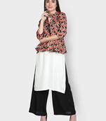 Multicolor printed viscose rayon kurta-sets