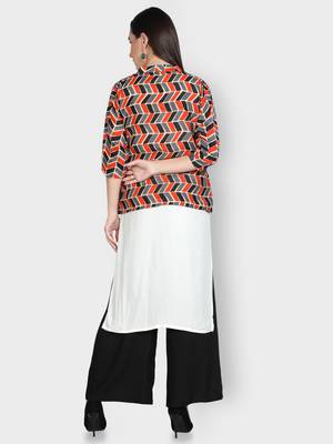 Multicolor printed viscose rayon kurta-sets 5