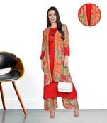 Multicolor printed rayon kurta-sets