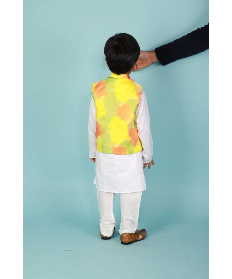 Colour splash nehru jacket kurta set