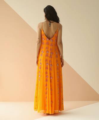 Mango Yellow Step Full Kali Anarkali 3