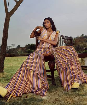 Yellow Italian Crepe Embroidered Amber Co Ord Set 2