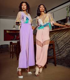 Tulle Pink Italian Crepe Co Ord Set