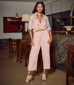 Coral Tie Dye Organza Co Ord Set