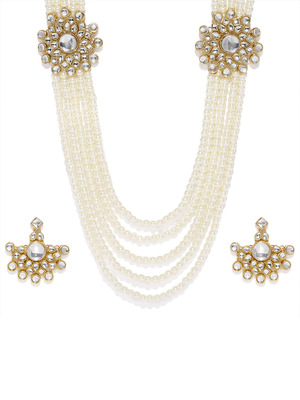 Simply Yours Earring & Necklace Set(White) 2