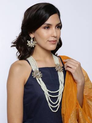 Simply Yours Earring & Necklace Set(White) 5