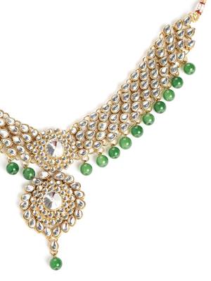 Simply Yours Necklace  Earring & Maang Tikka Set(Pearlwhite) 2