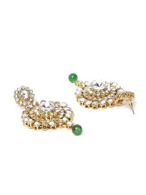 Simply Yours Necklace  Earring & Maang Tikka Set(Pearlwhite) 4
