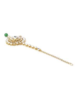 Simply Yours Necklace  Earring & Maang Tikka Set(Pearlwhite) 5
