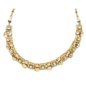 Handcrafted Kundan Necklace with earrings 4