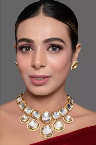 Kundan Inspired Necklace With Earrings