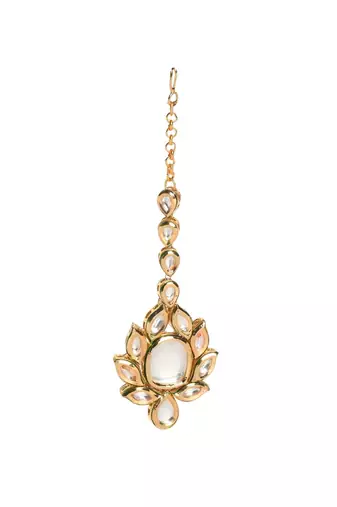 Handcrafted Kundan Mang Tika
