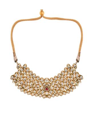 Handcrafted Maharani Kundan Necklace With Earrings & Mang Tika 5