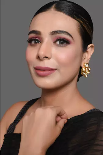 Gold Tone Handcrafted Kundan Earrings