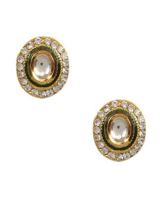 Handcrafted Kundan studded necklace with earring 2