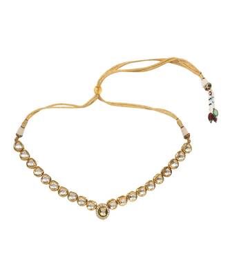 Handcrafted Kundan studded necklace with earring 3