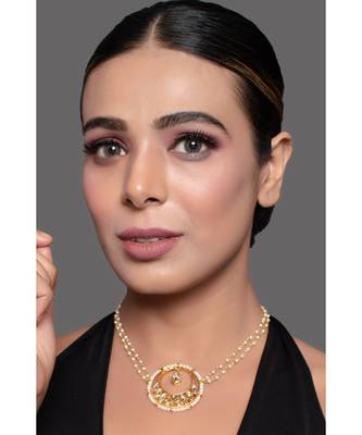 Gold Toned Choker Necklace 4