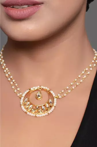 Gold Toned Choker Necklace