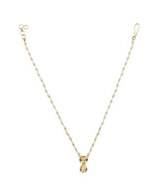 Sleek moon shaped kundan inspired choker teamed with pearl beaded necklace 4
