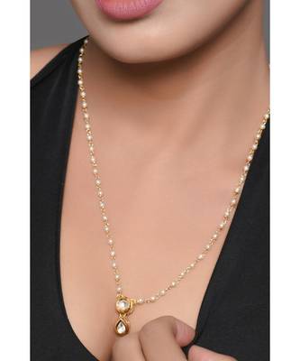 White Gold Tone Kundan Necklace 3