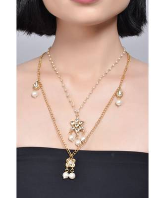 Multilayered Kundan Embellished Necklace 5