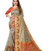 Rivana Women's Assam Silk Blend Saree With Un-stitched Blouse