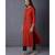 Red Cotton Kurta With Embroidery