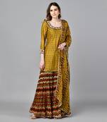 Mustard Neo Tribal Sharara